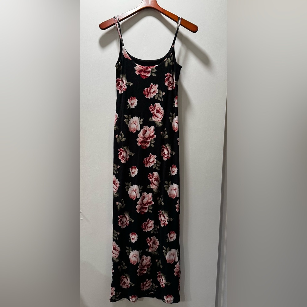 Floral Black Maxi Dress